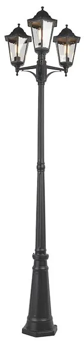 Venkovní venkovská lampa černá IP44 New Orleans 3