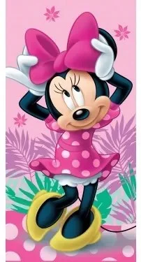 Vesna Dětská osuška Minnie Pink Bow 70x140 cm