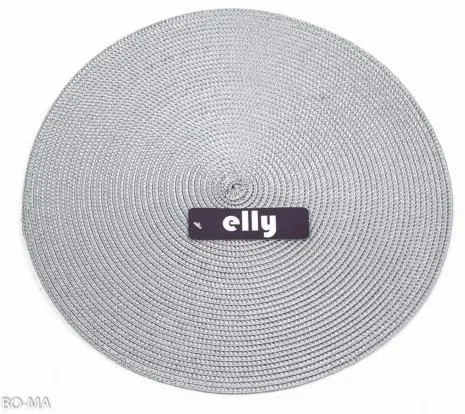 Vesna | Kulaté prostírání ELLY 35 cm světle šedé