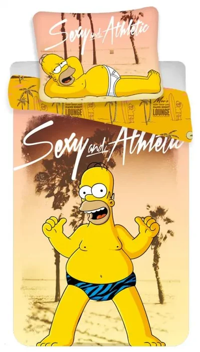 Vesna Povlečení Simpson Homer Beach 140x200/70x90 cm