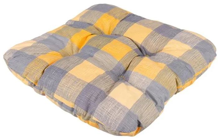Vesna Set sedáků KÁRO 2ks šedožlutý 35x35 cm