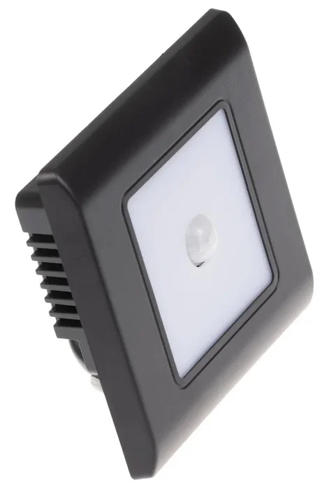 Vestavné LED osvětlení s pohybovým senzorem PIR-RAN-B v černém provedení
