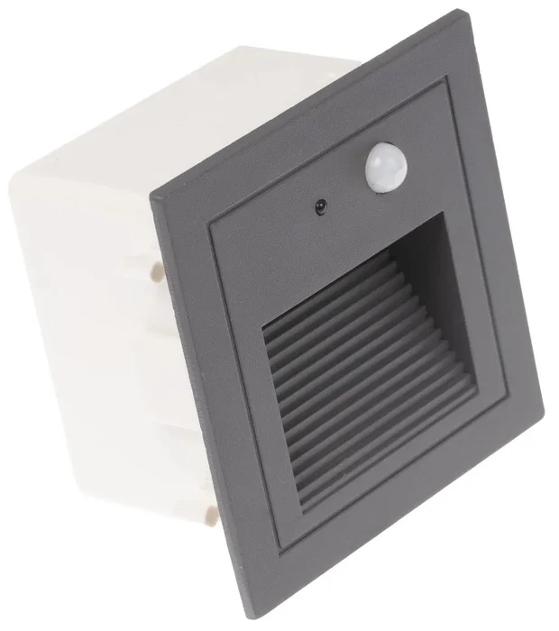 Vestavné LED Svítidlo s PIR Senzorem - Šedé, IP65