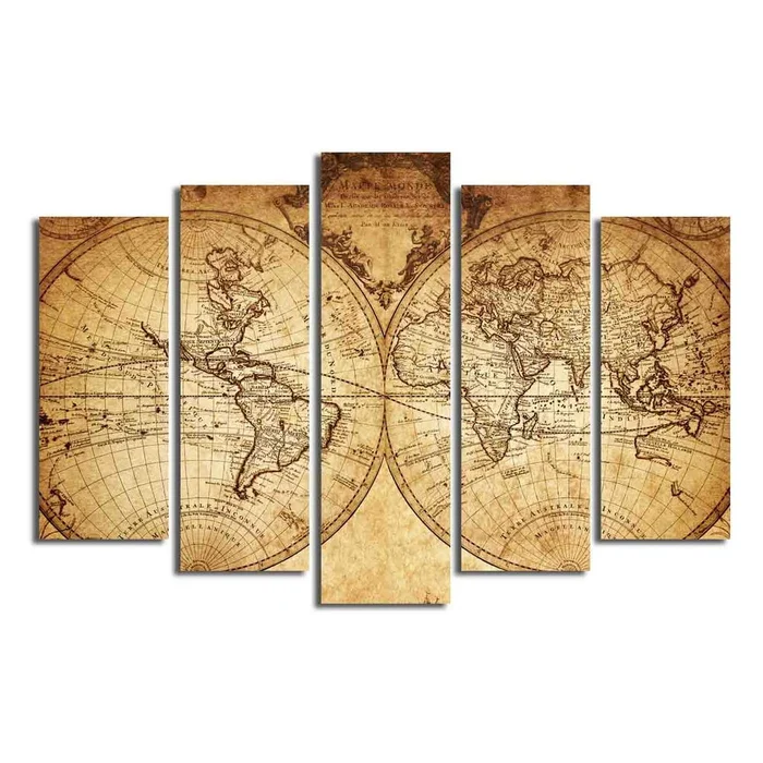 Vícedílný obraz Velký Mapa Světa 105 x 70 cm