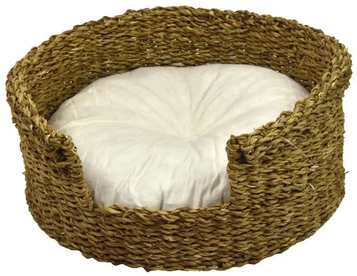 Vingo Mořská tráva kulatý pelíšek s polštářem 49 cm