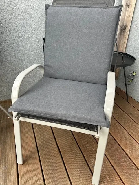 Vingo Podsedák na zahradní křeslo 50x95 cm šedý
