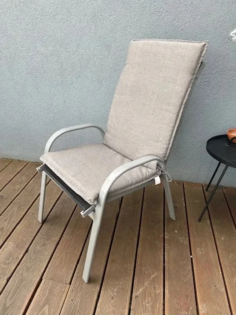 Vingo Polstr na zahradní křeslo 50x110 cm šedý