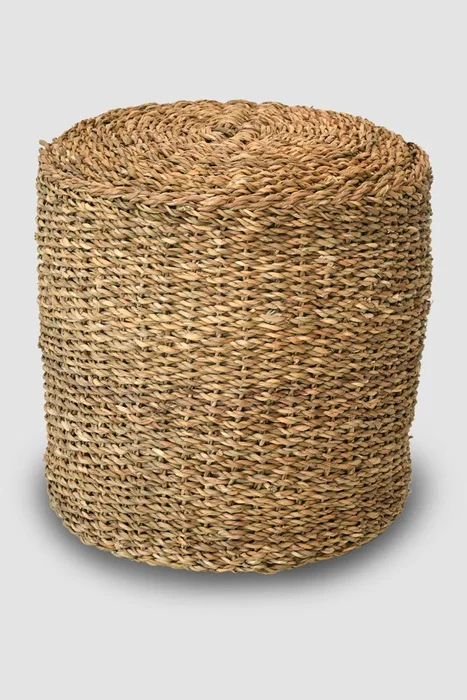Vingo Puf s Válcovým Designem, Hnědý, 39 cm