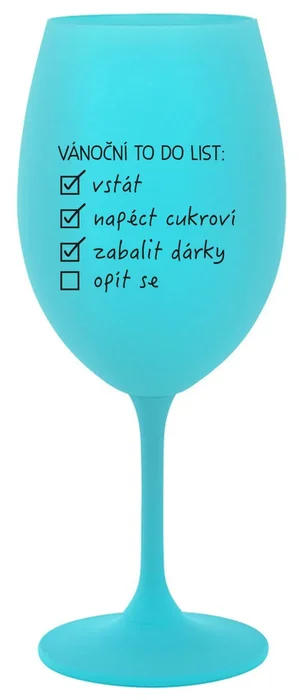 Vínová sklenice VÁNOČNÍ TODO LIST 350 ml