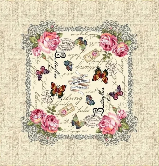Vintage Květinový Ubrus Julie 100x100 cm