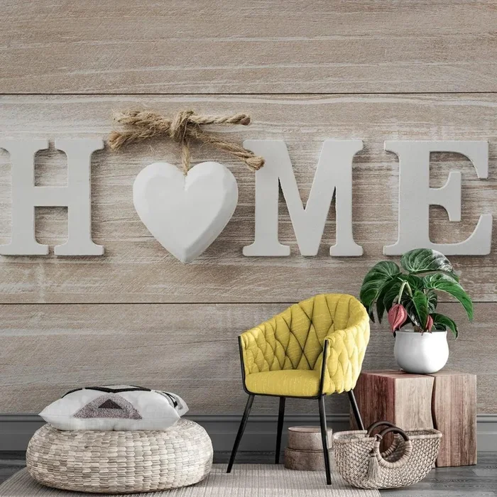 Vintage Samolepící tapeta s nápisem Home
