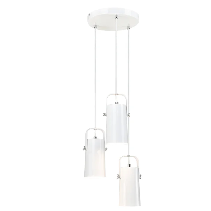 Visící lampa DEVAN, bílá, kov