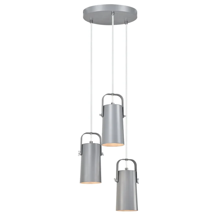 Visící lampa DEVAN – šedý kov