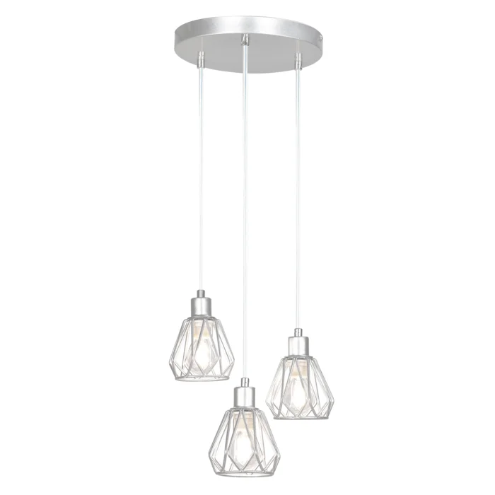 Visící lampa OKIRA Typ 1 – stříbrná kovová