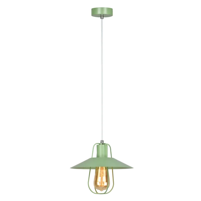 Visící lampa TINAN – zelená/kov
