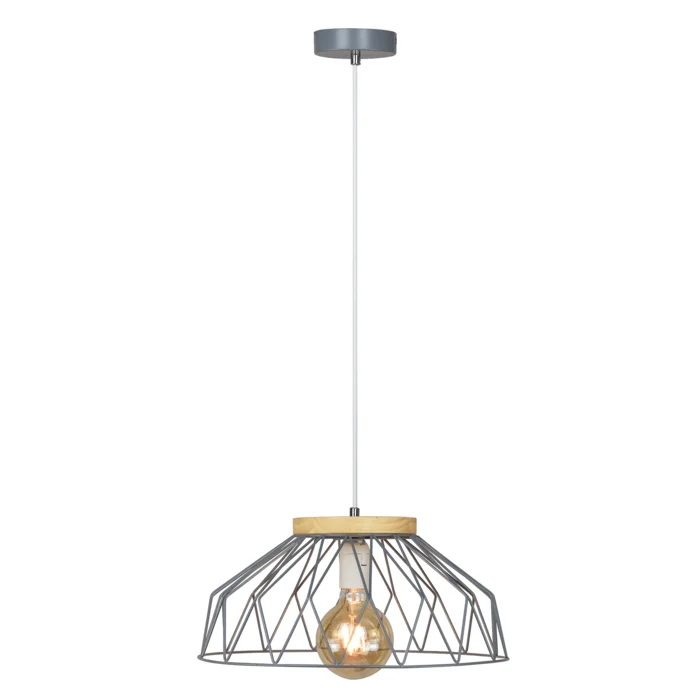 Visící lampa TREX Typ 2 – šedá a přírodní