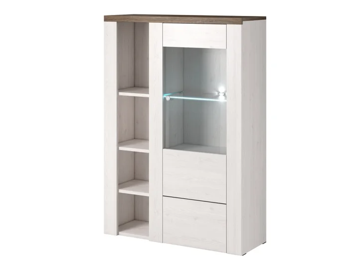 Vitrína FEDRA 1D dub sonoma/trufel Sibiu Larche