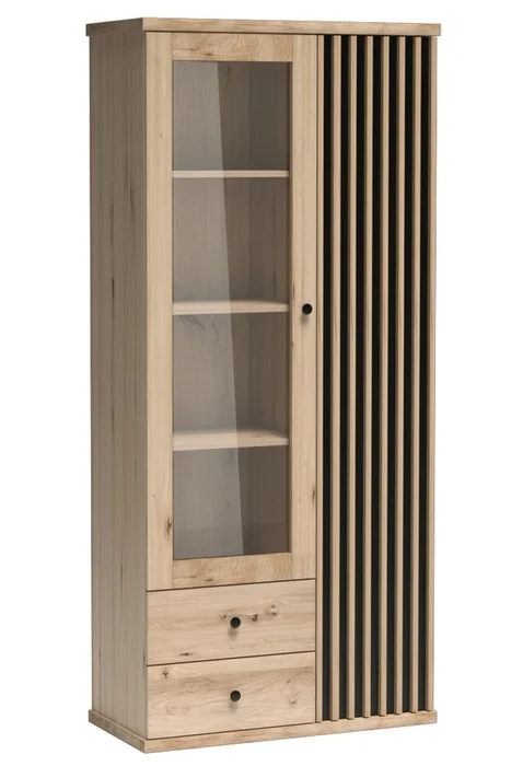 Vitrína FRAGILIS 2D2S dub artisan/černá