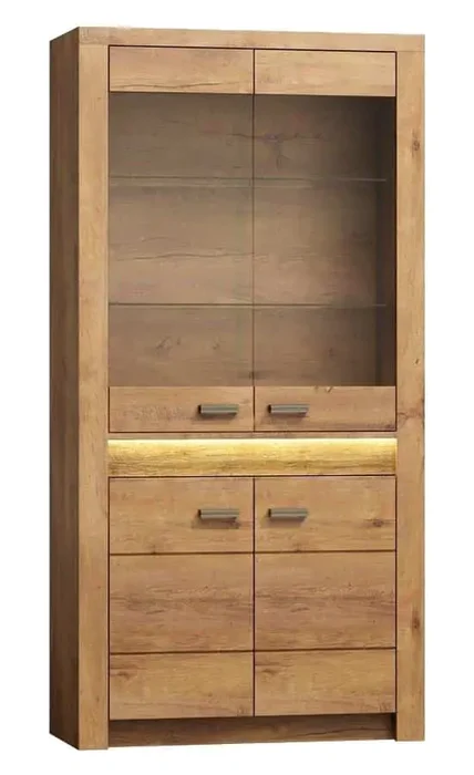 Vitrína INDIANAPOLIS I-3, jasan světlý