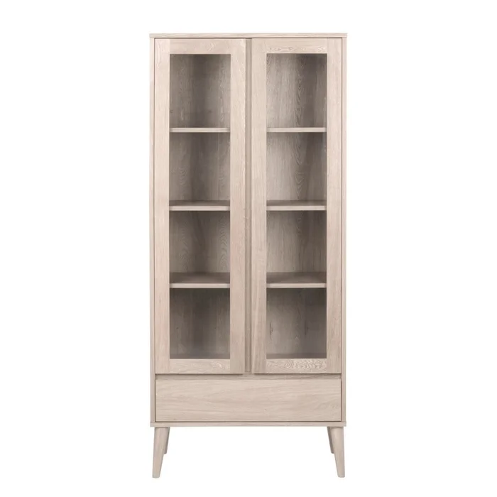 Vitrína Nagano dub přírodní 80x178 cm