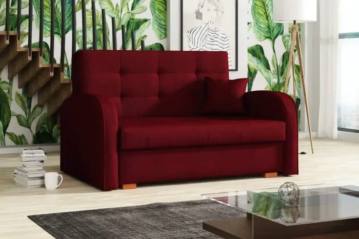 Vivian Gold II bordo – Rozkládací křeslo s úložným prostorem