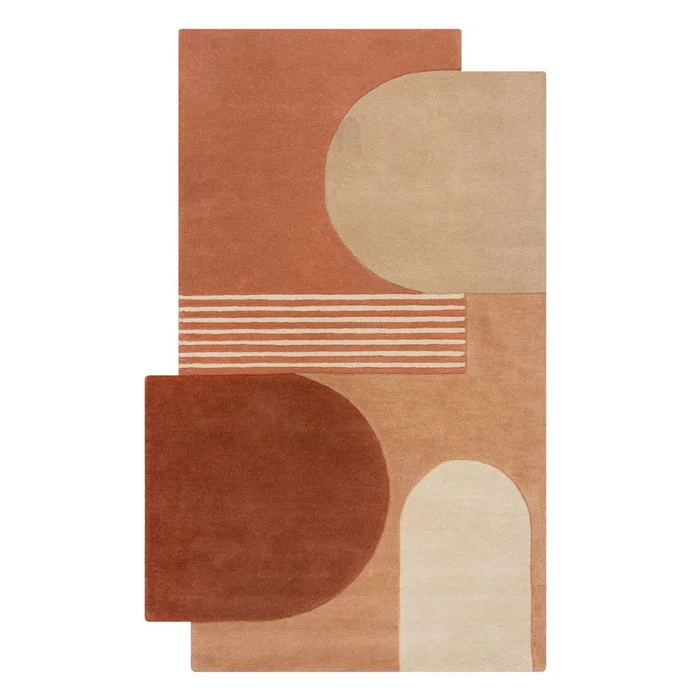 Vlněný koberec Lozenge Terracotta 120x180 cm