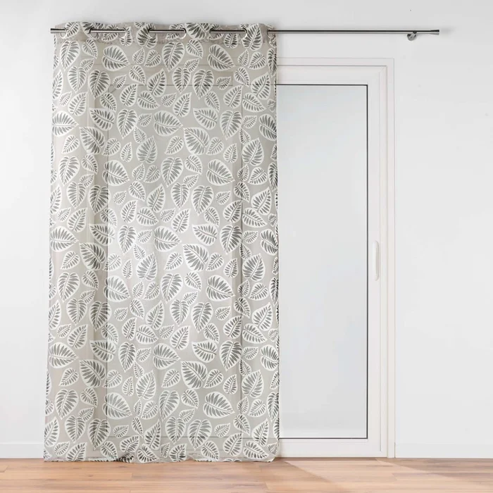 Voálová záclona Alma 140x240 cm černo-béžová