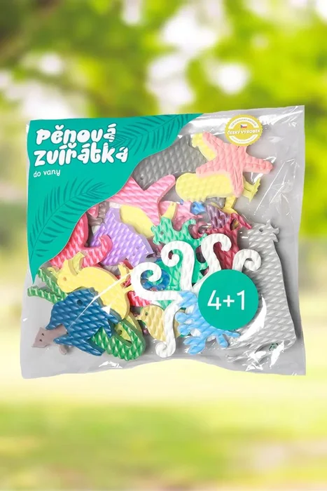 Vodolepky do vany - Pěnová zvířátka v sadě 5 + 26 kusů