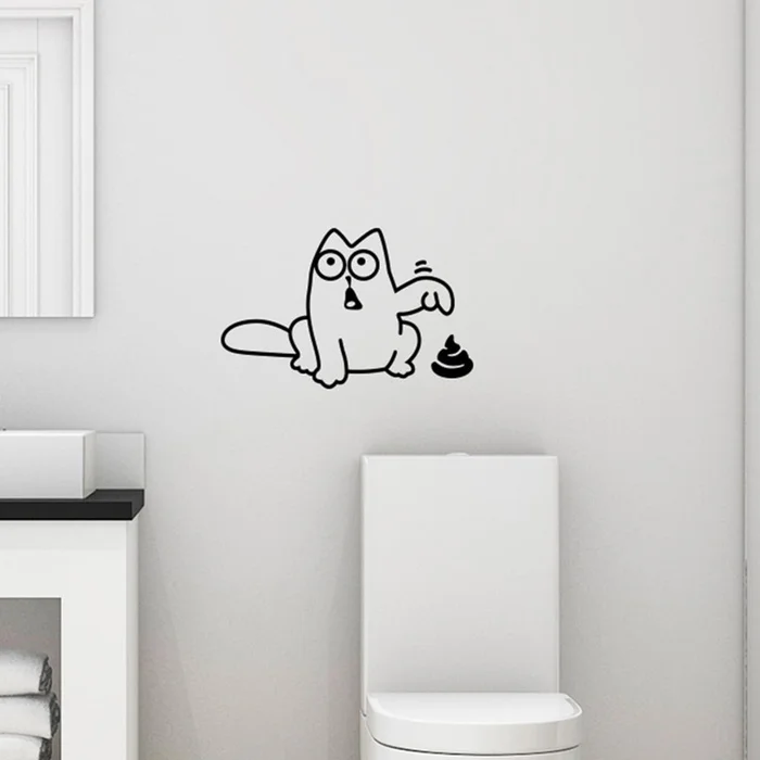 Vtipná kočičí samolepka Ambiance