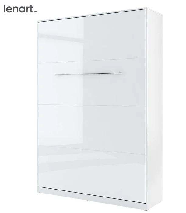 Výklopná postel NOET I 140x200 cm – bílý lesk/mat