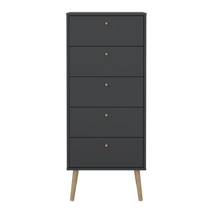 Vysoká komoda Bodo 50x120 cm v antracitové barvě