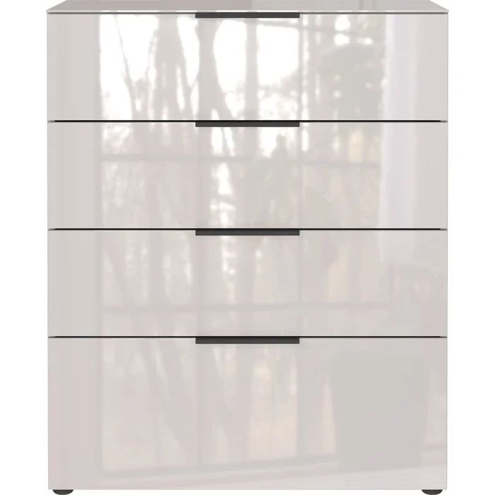 Vysoká krémová komoda Oakland 83x102 cm