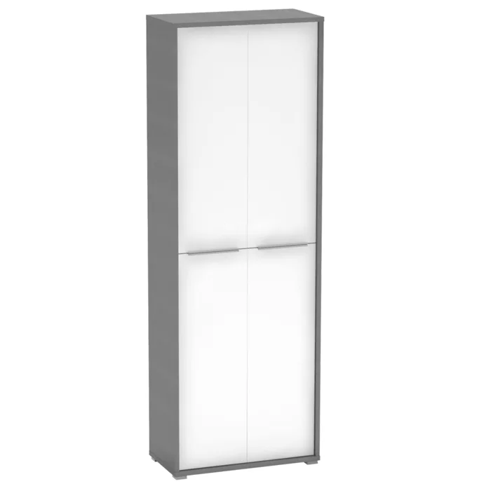 Vysoká skříň RIOMA NEW Typ 5 – grafit/bílá