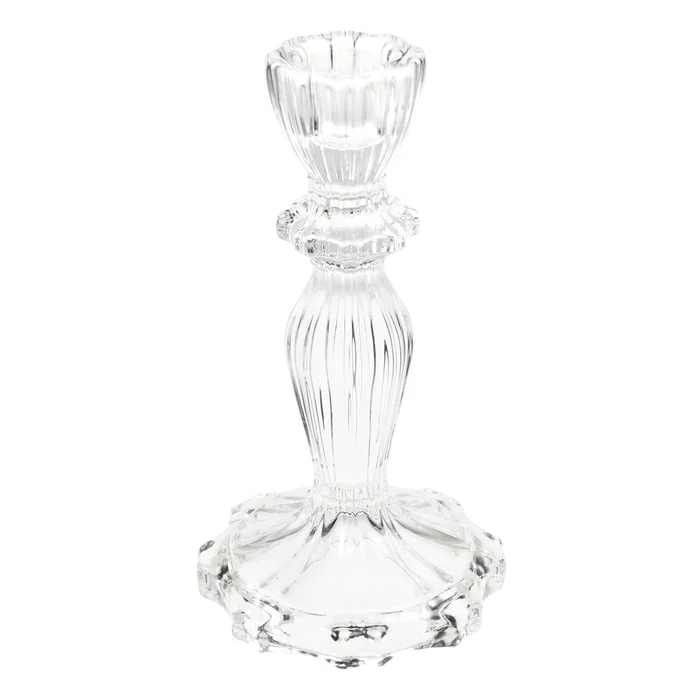 Vysoký skleněný svícen Rex London