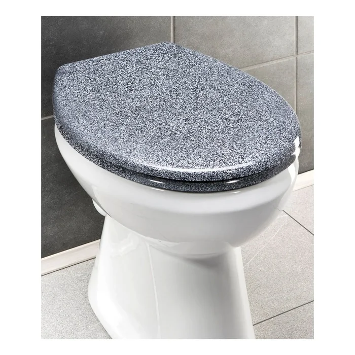 Wenko Ottana WC sedátko v žulovém dekoru 45,2 x 37,6 cm
