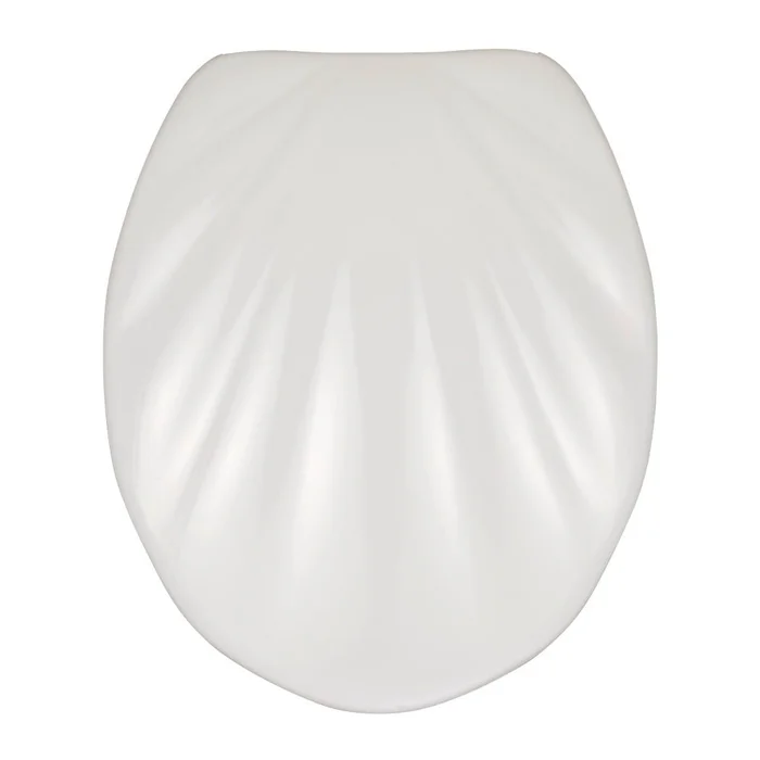 Wenko Premium Sea Shell Bílé WC sedátko s automatickým zavíráním