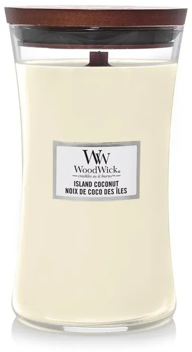WoodWick Island Coconut Velká Vonná Svíčka