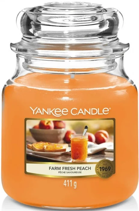 Yankee Candle Aromatická Svíčka Střední ve Sklenici Čerstvá Broskev 411 g