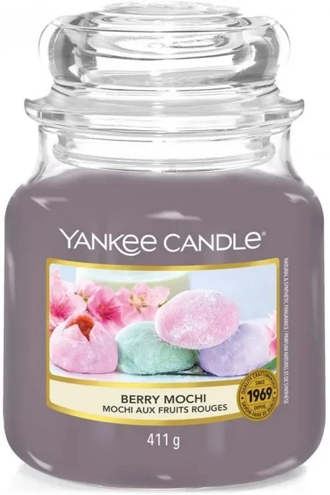 Yankee Candle Classic Berry Mochi – Ovocná vonná svíčka ve skle