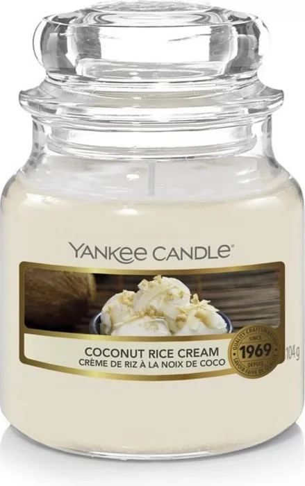 Yankee Candle Coconut Rice Cream – Malá vonná svíčka ve skle