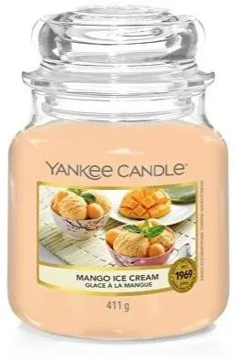 Yankee Candle Mango Ice Cream - Střední vonná svíčka 411 g