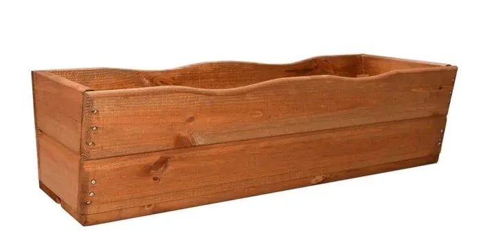 Zahradní dřevěný truhlík 64 cm – hnědý