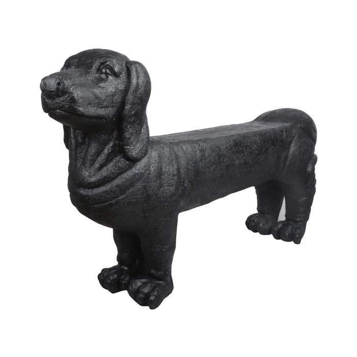 Zahradní lavice Dachshund černá