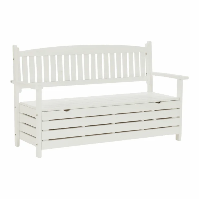 Zahradní lavička AMULA – bílá, 150 cm