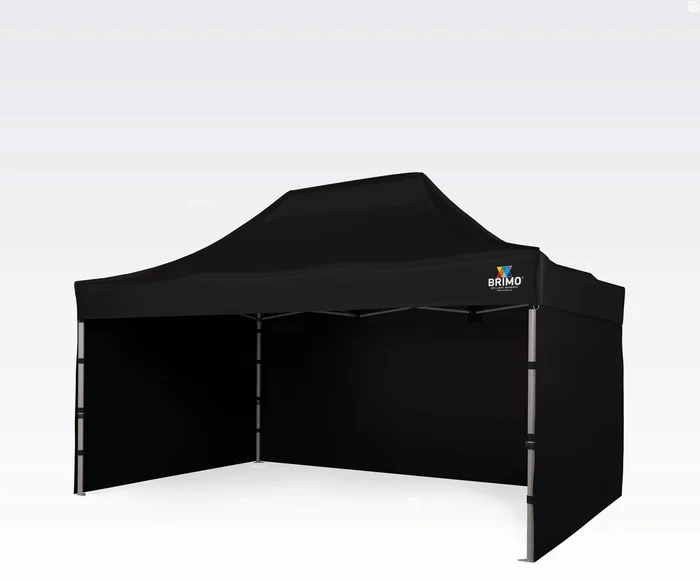 Zahradní pavilon 3x4,5 m s třemi stěnami černý