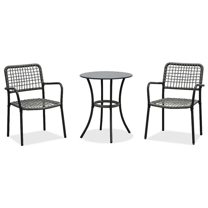 Zahradní set IWELMOR 1+2 – umělý ratan, antracit