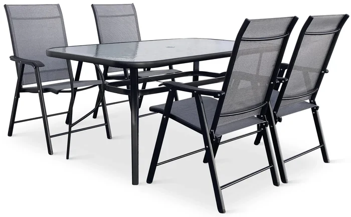 Zahradní set PORTO s 150cm stolem a skládacími židlemi SOLANO