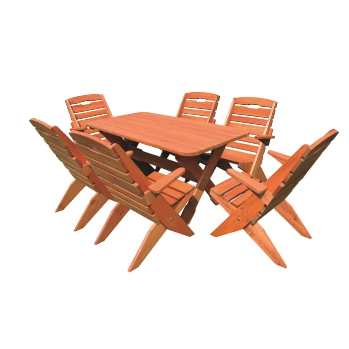 Zahradní set URIKOS – ořechová barva