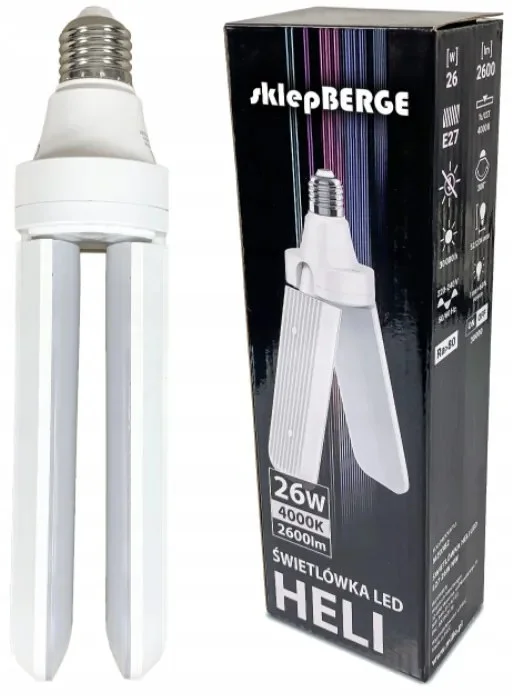 Žárovka BERGE HELI LED - E27 - 26W - Denní bílá
