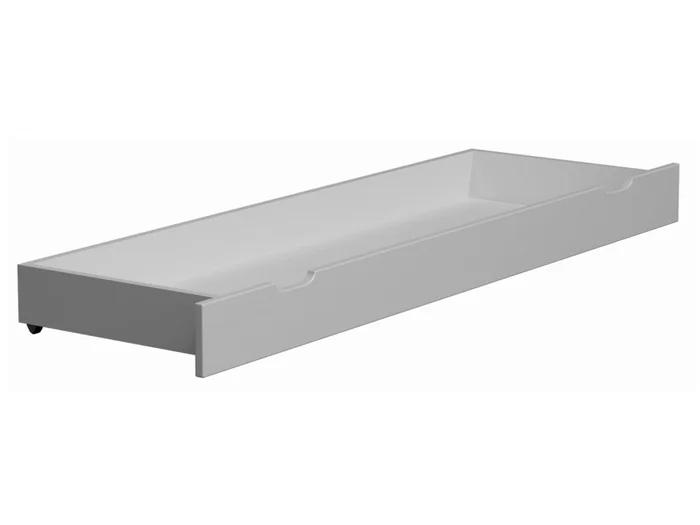 Zásuvka pod postel 198 cm – masiv borovice, bílé moření